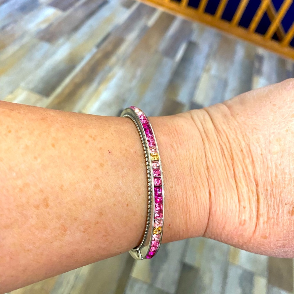 BRIGHTON bangle with gorgeous pink in various hues….comfy to wear…